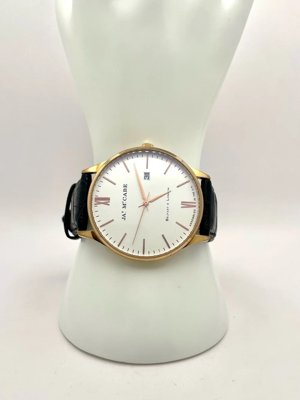 Amazing James McCabe London Slim 43mm Casual Dress Men’s Watch - New Battery